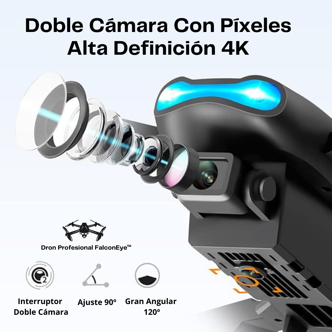 Dron Profesional FalconEye™ - Doble cámara PRO 4K última generación + REGALOS EXCLUSIVOS