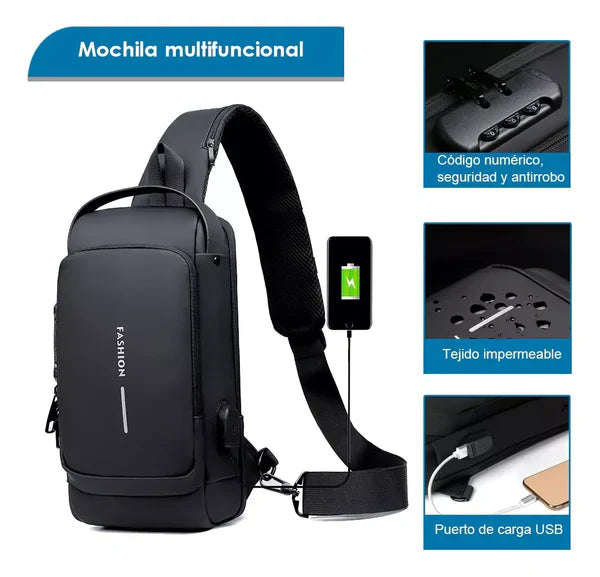 Mochila Antirrobo - Impermeable - Tela resistente