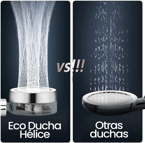 Eco Regadera Hélice Descalcificadora a 50% EcoShower™