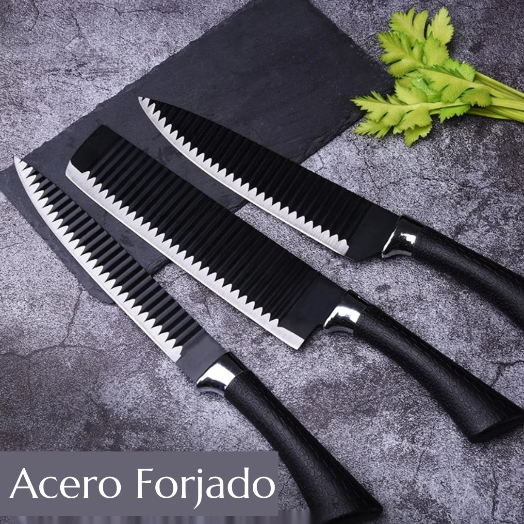 Set Cuchillos Profesional Chef-KU Forjado 6 Piezas